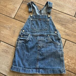 Y2K Old Navy 100% cotton Denim Jean Dress overalls girls size 4/5 vintage